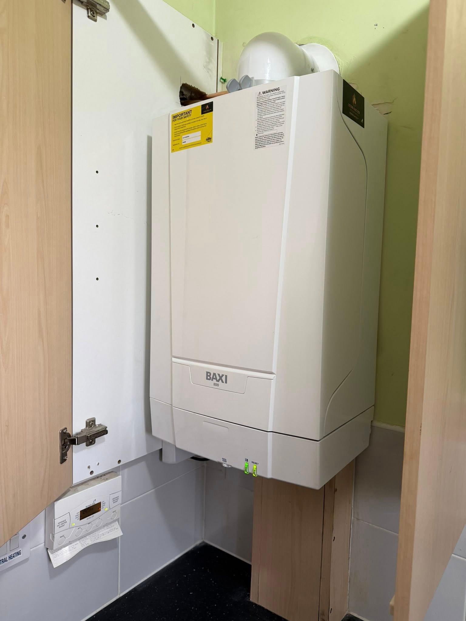 Completed Baxi boiler installation