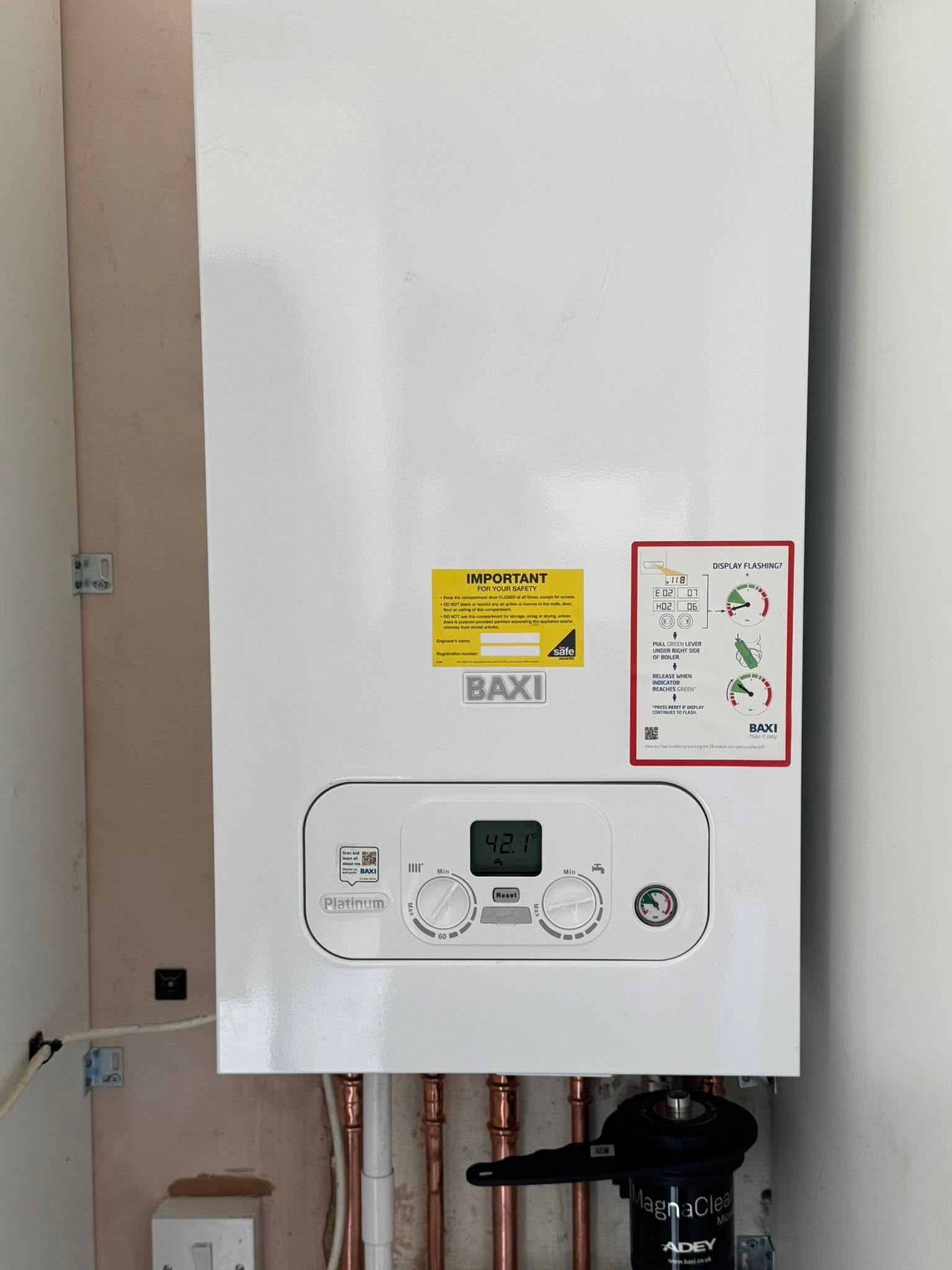 Baxi boiler fitted by Lcom Gas Ltd